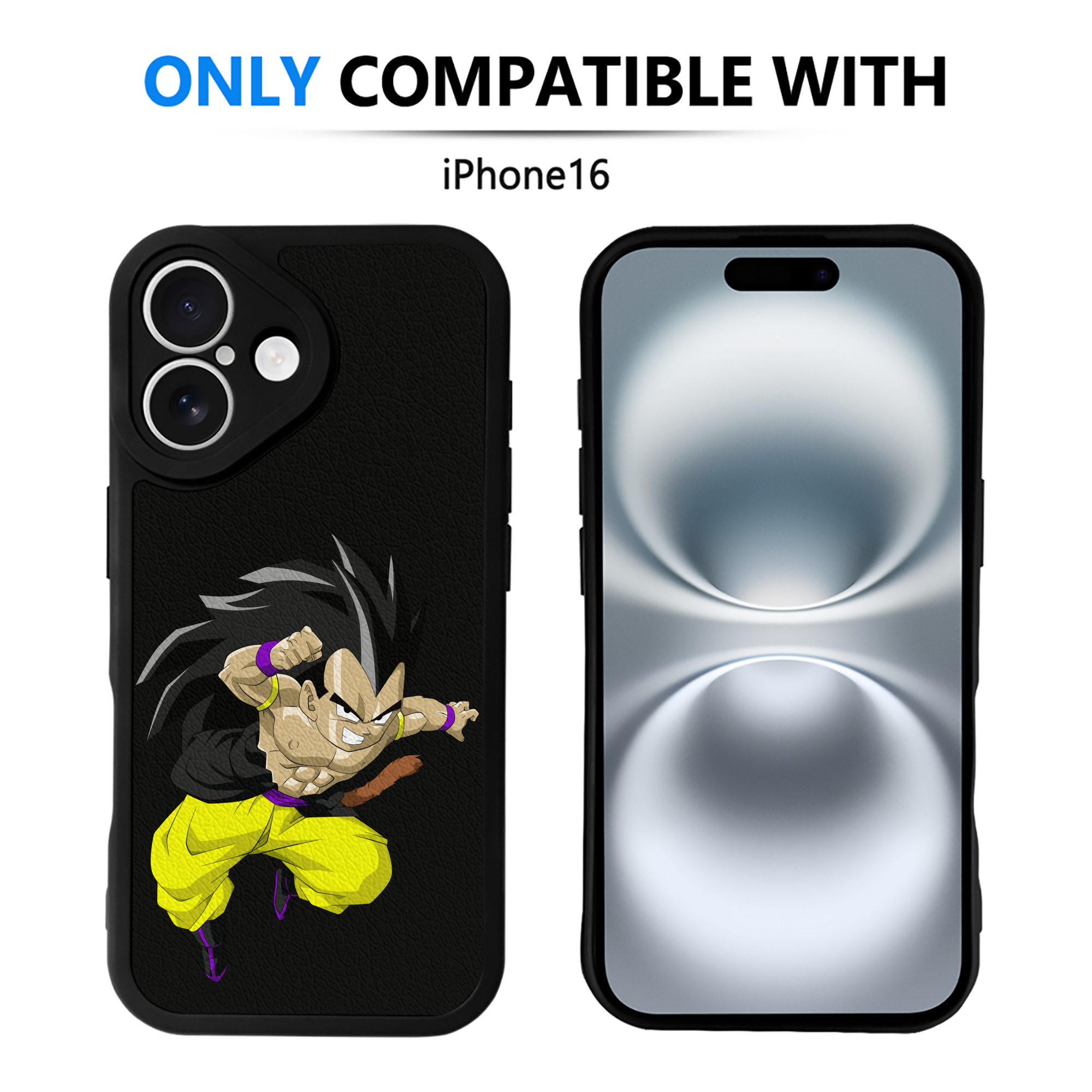 （画像用） ドラゴンボール ベジータ四世（Bejīta Yonsei）DRAGON BALL Vegeta IV 【iPhone 16シリーズ対応】シリコンスマホケース（レザー調） 材質：シリコン